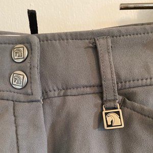 Romfh Womens Knee Patch Breeches Grey Charcoal Size 26